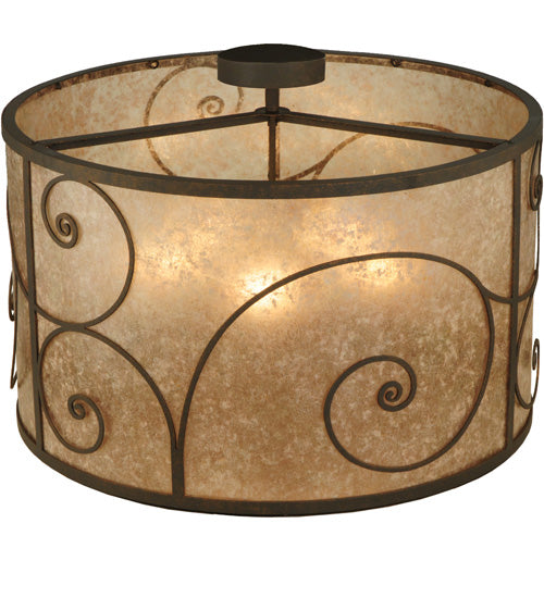 Meyda Tiffany Granada 138539 Ceiling Light - Gilded Tobacco/Silver Mica