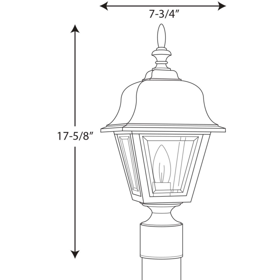 Progress Lighting P5456-31 Non-Metallic Incandescent One Light Post Lantern Utility Light Black