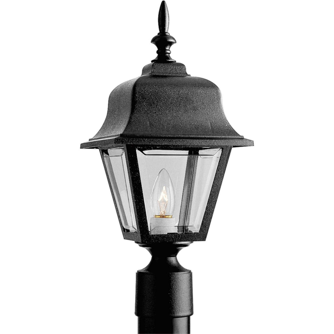Progress Lighting P5456-31 Non-Metallic Incandescent One Light Post Lantern Utility Light Black