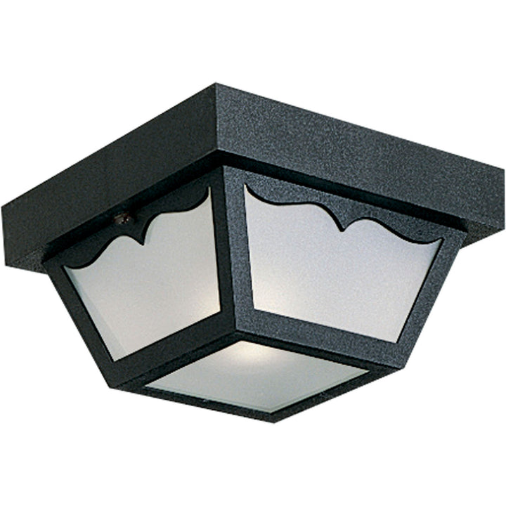 Progress Lighting P5744-31 Ceiling Mount - Polycarbonate One Light Outdoor Flush Mount Utility Light Black