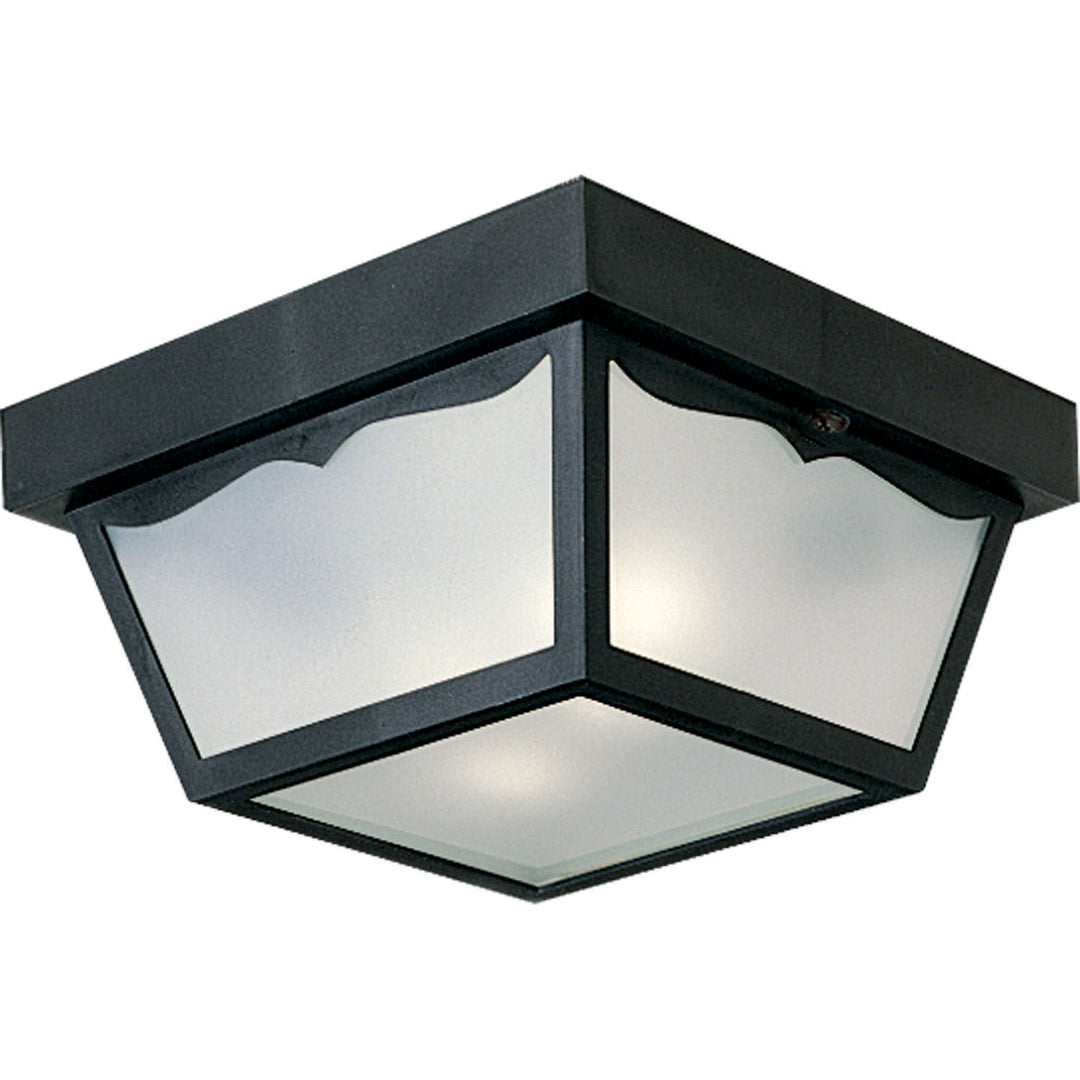 Progress Lighting P5745-31 Ceiling Mount - Polycarbonate Two Light Outdoor Flush Mount Outdoor Black