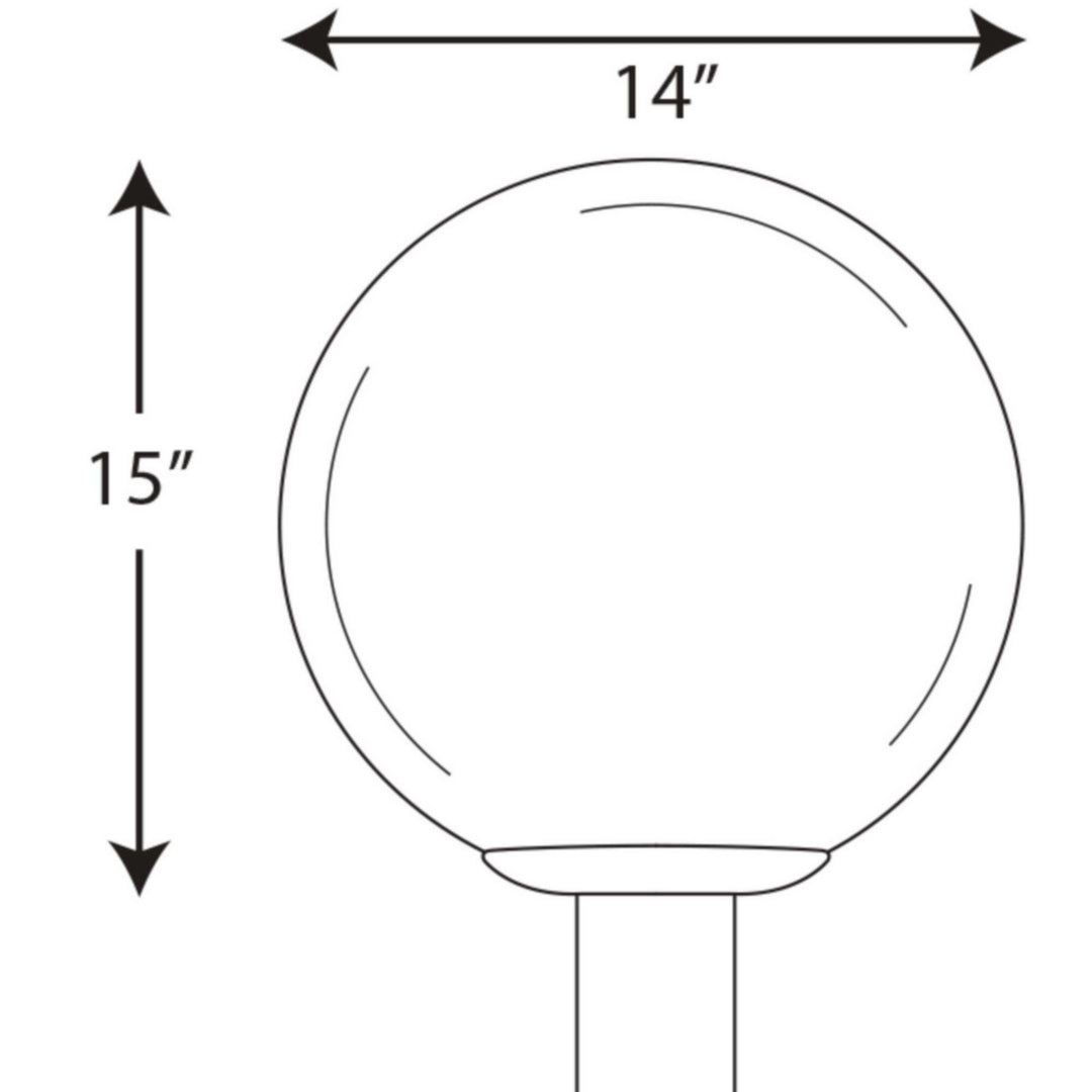 Progress Lighting P5436-60 Globe One Light Post Lantern Outdoor White