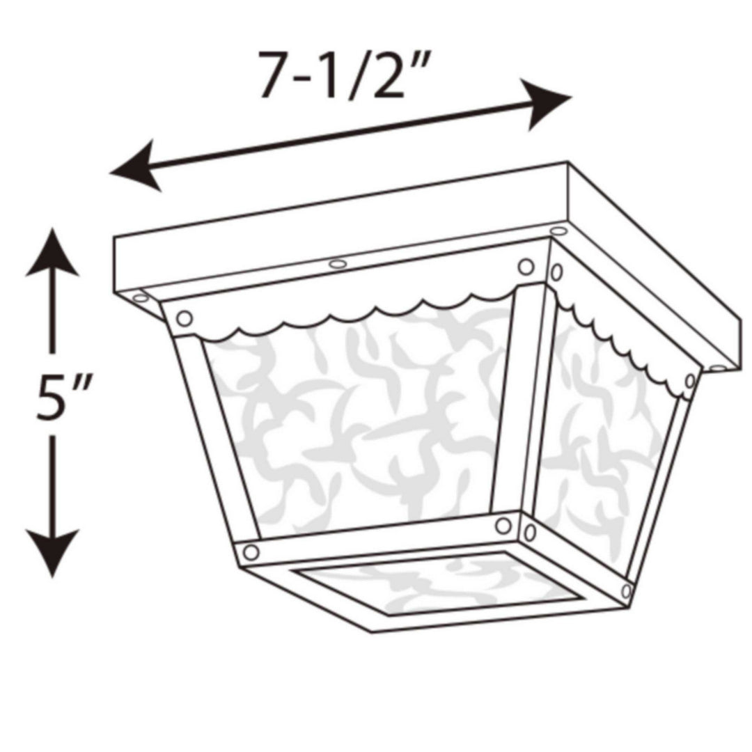 Progress Lighting P5727-31 Ceiling Mount One Light Outdoor Flush Mount Outdoor Black