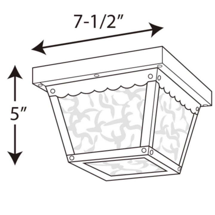 Progress Lighting P5727-31 Ceiling Mount One Light Outdoor Flush Mount Outdoor Black