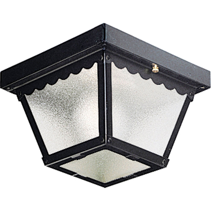 Progress Lighting P5727-31 Ceiling Mount One Light Outdoor Flush Mount Outdoor Black