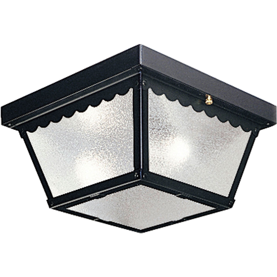 Progress Lighting P5729-31 Ceiling Mount Two Light Outdoor Flush Mount Outdoor Black