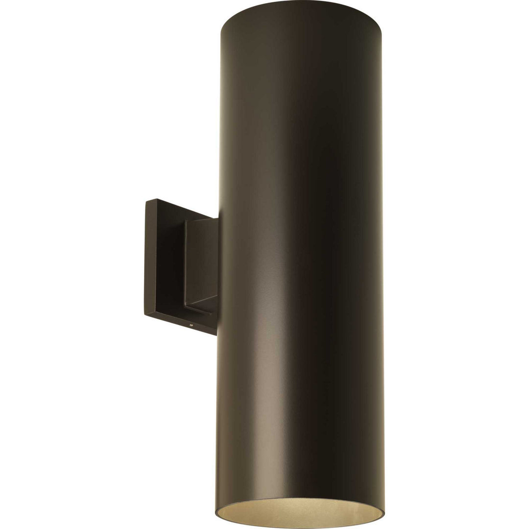 Progress Lighting P5642-20 Cylinder Two Light Wall Lantern Outdoor Bronze / Dark