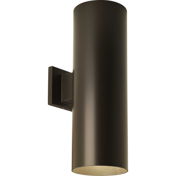 Progress Lighting P5642-20 Cylinder Two Light Wall Lantern Outdoor Bronze / Dark
