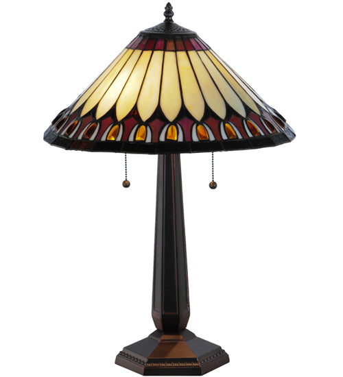 Meyda Tiffany Lighting 138579 Tuscaloosa Table Lamp Lamp Bronze / Dark