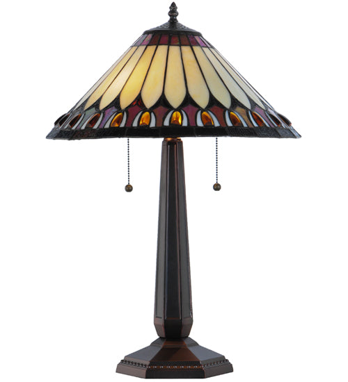 Meyda Tiffany Lighting 138579 Tuscaloosa Table Lamp Lamp Bronze / Dark