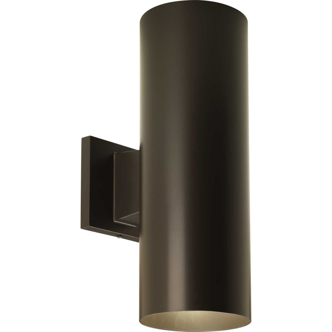 Progress Lighting P5675-20 Cylinder Two Light Wall Lantern Outdoor Bronze / Dark