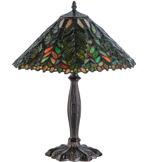 Meyda Tiffany Lighting 138582 Shasta Trail Three Light Table Lamp Lamp Bronze / Dark
