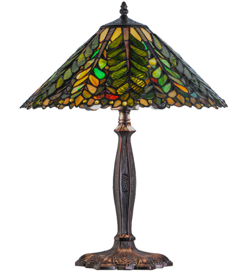 Meyda Tiffany Lighting 138582 Shasta Trail Three Light Table Lamp Lamp Bronze / Dark