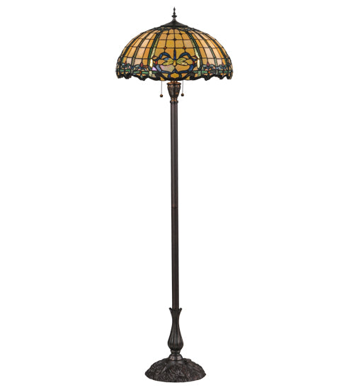 Meyda Tiffany Lighting 138587 Dragonfly Three Light Floor Lamp Lamp Bronze / Dark