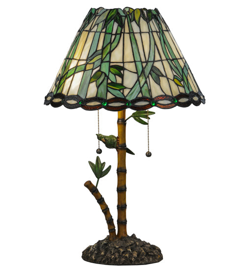 Meyda Tiffany Lighting 138588 Loro Paraiso Two Light Table Lamp Lamp Two-Tone