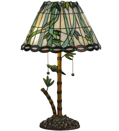 Meyda Tiffany Lighting 138588 Loro Paraiso Two Light Table Lamp Lamp Two-Tone