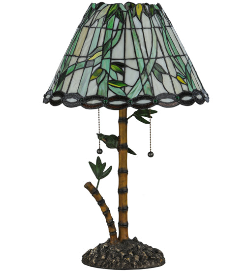 Meyda Tiffany Lighting 138588 Loro Paraiso Two Light Table Lamp Lamp Two-Tone