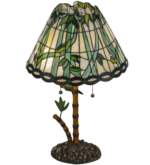 Meyda Tiffany Lighting 138588 Loro Paraiso Two Light Table Lamp Lamp Two-Tone