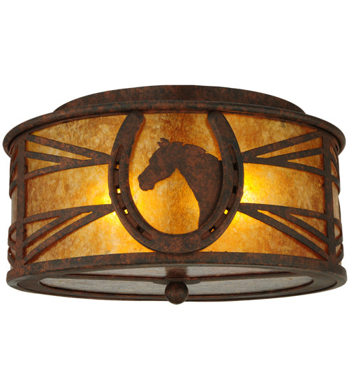 Meyda Tiffany Horseshoe 138623 Ceiling Light - Red Rust