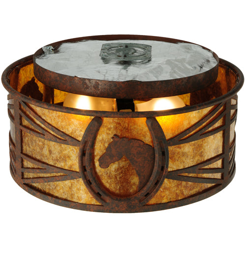 Meyda Tiffany Horseshoe 138623 Ceiling Light - Red Rust