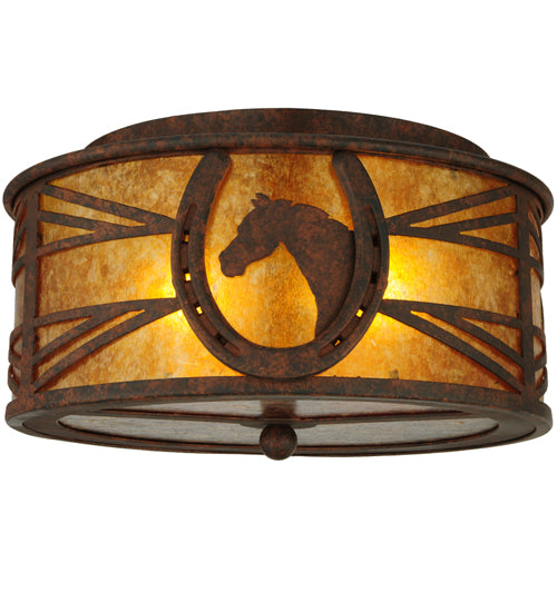 Meyda Tiffany Horseshoe 138623 Ceiling Light - Red Rust