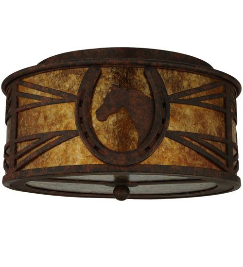 Meyda Tiffany Horseshoe 138623 Ceiling Light - Red Rust