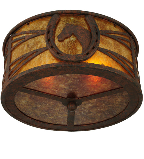Meyda Tiffany Horseshoe 138623 Ceiling Light - Red Rust