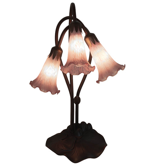 Meyda Tiffany Lighting 13863 Lavender Three Light Accent Lamp Lamp Bronze / Dark