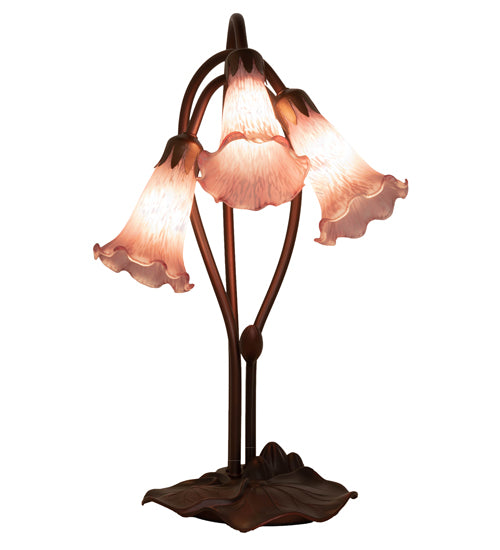 Meyda Tiffany Lighting 13863 Lavender Three Light Accent Lamp Lamp Bronze / Dark