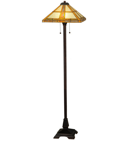 Meyda Tiffany Lighting 138769 Prairie Straw Floor Lamp Lamp Bronze / Dark