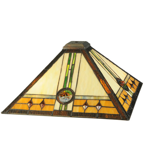 Meyda Tiffany Lighting 138771 Carlsbad Mission Two Light Table Lamp Lamp Bronze / Dark