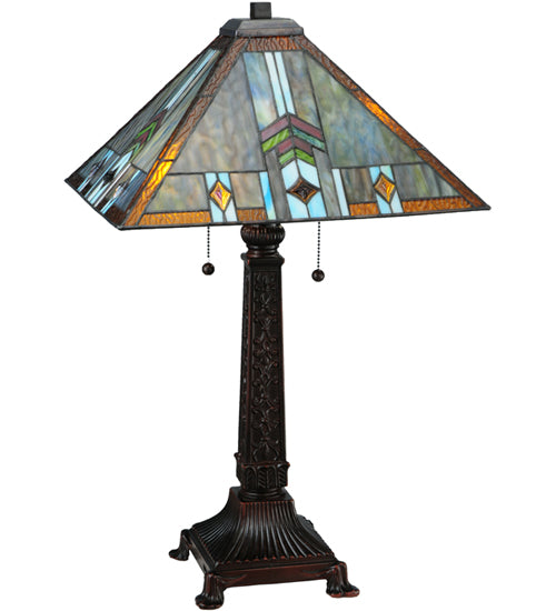 Meyda Tiffany Lighting 138772 Prairie Wheat Table Lamp Lamp Bronze / Dark