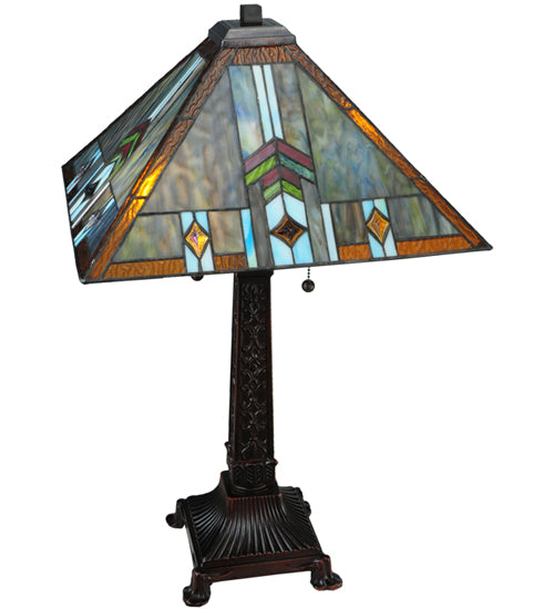 Meyda Tiffany Lighting 138772 Prairie Wheat Table Lamp Lamp Bronze / Dark