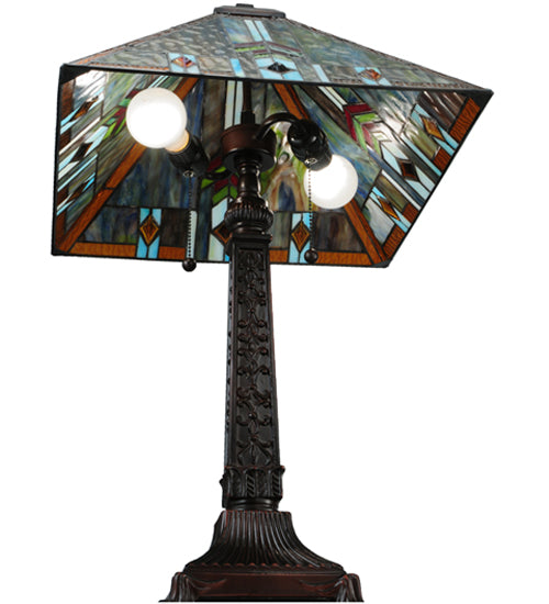 Meyda Tiffany Lighting 138772 Prairie Wheat Table Lamp Lamp Bronze / Dark