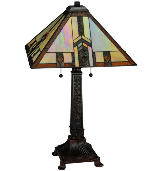 Meyda Tiffany Lighting 138773 Prairie Wheat Two Light Table Lamp Lamp Bronze / Dark