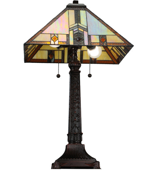 Meyda Tiffany Lighting 138773 Prairie Wheat Two Light Table Lamp Lamp Bronze / Dark