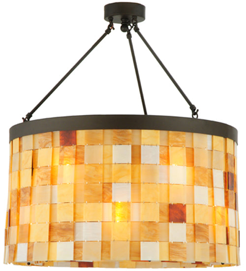 Meyda Tiffany Cilindro 138866 Ceiling Light - Brushed Nickel