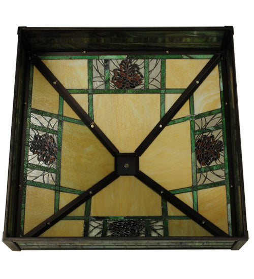 Meyda Tiffany Lighting 139086 Pinecone Ridge Shade Lamp Shade Bronze / Dark