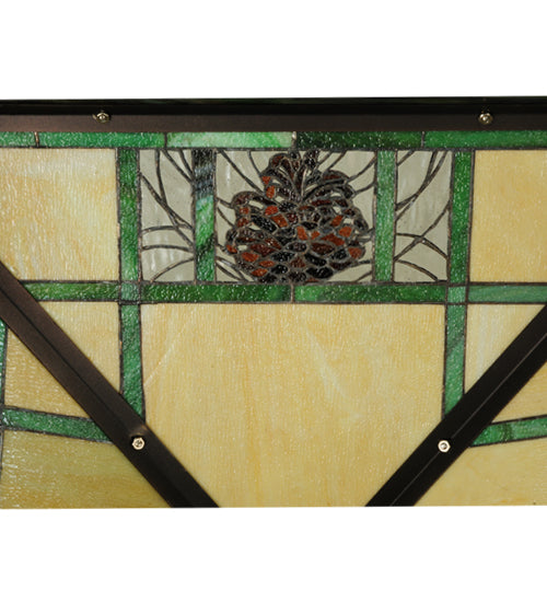 Meyda Tiffany Lighting 139086 Pinecone Ridge Shade Lamp Shade Bronze / Dark