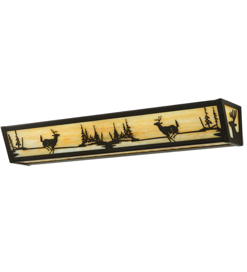 Meyda Tiffany Deer At Lake 139230 Bath Vanity Light 6 in. wide - Timeless Bronze