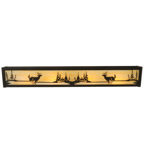 Meyda Tiffany Deer At Lake 139230 Bath Vanity Light 6 in. wide - Timeless Bronze