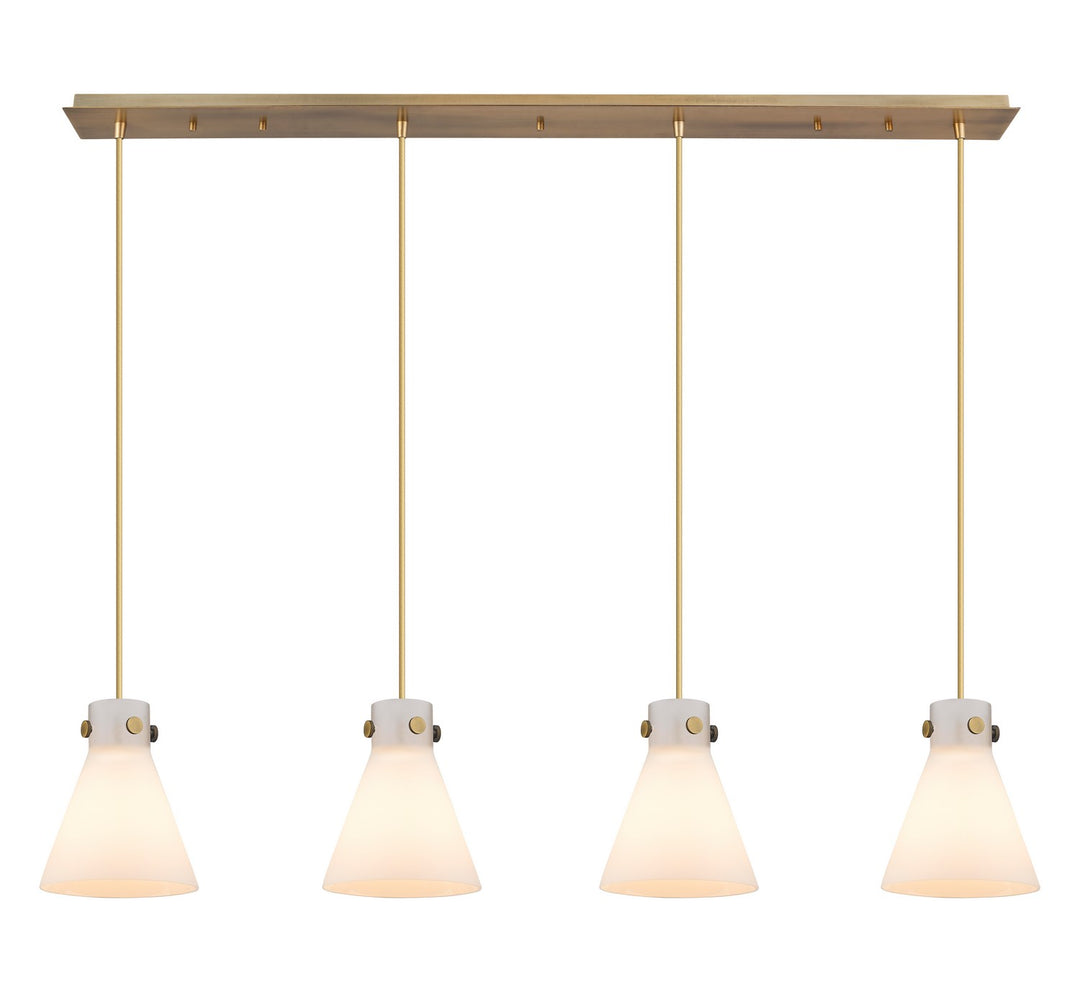 Innovations Downtown Urban 124-410-1PS-BB-G411-8WH Pendant Light - Brushed Brass