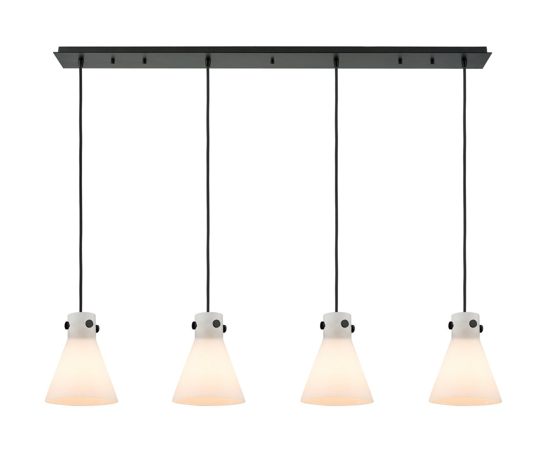 Innovations Downtown Urban 124-410-1PS-BK-G411-8WH Pendant Light - Matte Black