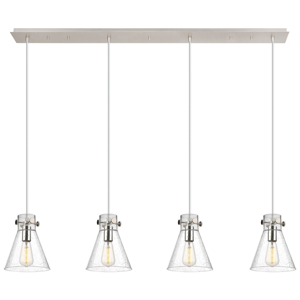 ARTCRAFT Corona Black and Polished Nickel Transitional Linear Kitchen Island Light