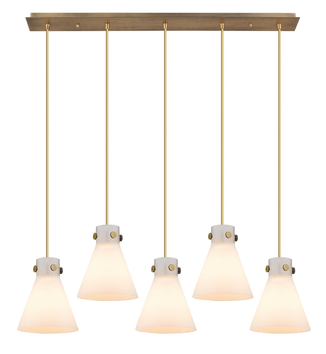 Innovations Downtown Urban 125-410-1PS-BB-G411-8WH Pendant Light - Brushed Brass