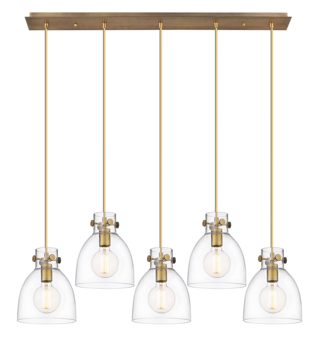 Innovations Downtown Urban 125-410-1PS-BB-G412-8CL Pendant Light - Brushed Brass