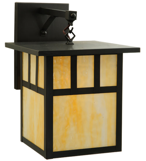 Meyda Tiffany Lighting 139259 Hyde Park Wall Sconce Outdoor Bronze / Dark