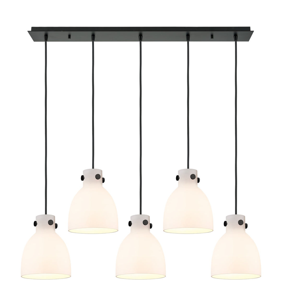 Innovations Downtown Urban 125-410-1PS-BK-G412-8WH Pendant Light - Matte Black