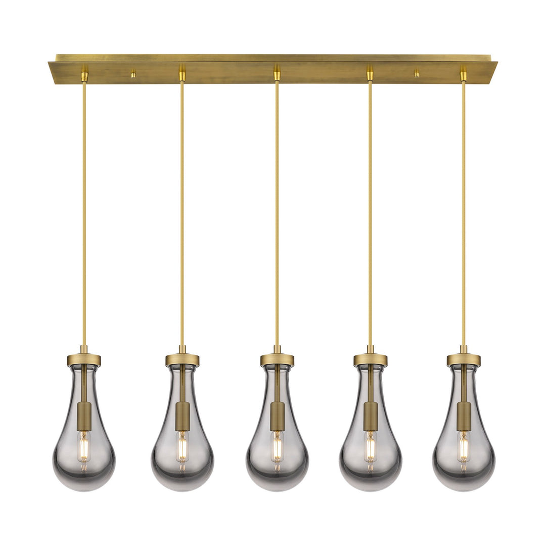Innovations Downtown Urban 125-451-1P-BB-G451-5SM Pendant Light - Brushed Brass