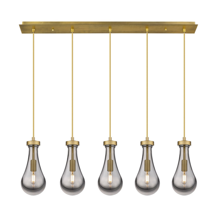 Innovations Downtown Urban 125-451-1P-BB-G451-5SM Pendant Light - Brushed Brass